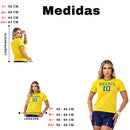 Camisa Do Brasil Feminina Amarela Copa Do Mundo 2026